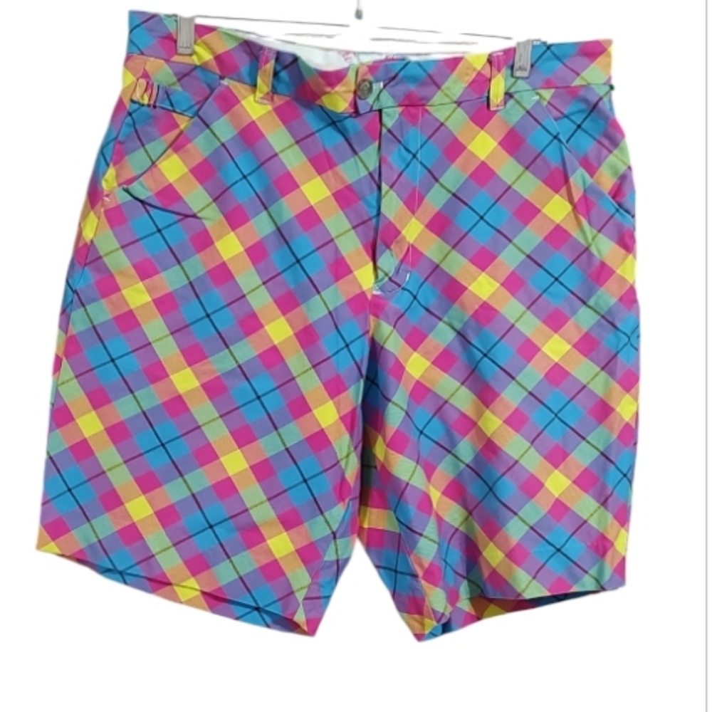 Royal  & Awesome Plaid Golf Shorts